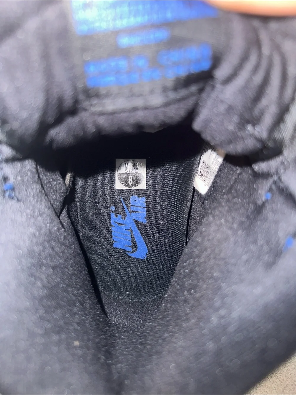 Jordan High-Top Sneakers — Black & Blue